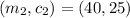 (m_2,c_2) = (40,25)