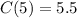 C(5) = 5.5