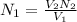 N_1=\frac{V_2N_2}{V_1}