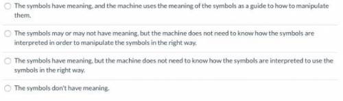 A computer can manipulate symbols as if it understands the symbols and is reasoning with them, but i