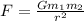 F = \frac{Gm_1m_2}{r^2}