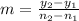 m = \frac{y_2 - y_1}{n_2 -n_1}