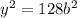 y^2=128b^2