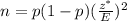 n=p(1-p)(\frac{z^*}{E})^2