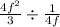 \frac{4f^{2} }{3}  \div  \frac{1}{4f}