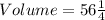 Volume=56\frac{1}{4}