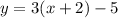 y = 3(x +2)  -5