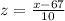 z=\frac{x-67}{10}