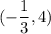 (-\dfrac{1}{3},4)