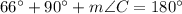 66^\circ+90^\circ+m\angle C=180^\circ