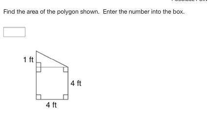 Find the area of the polygon shown. Enter the number into the box.

m 2
2 mi
10 mi
4 mi
12 mi
1
2