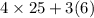 4 \times 25+3(6)