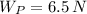 W_{P} = 6.5\,N