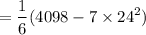 $=\frac{1}{6}(4098-7 \times 24^2)$