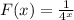 F(x) = \frac {1}{4^{x}}