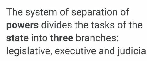 One of the three powers, for purpose of governing the state comprise the​