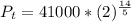 P_{t} = 41000*(2)^{\frac{14}{5} }