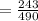 \\=  \frac{243}{490}