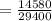 \\ =  \frac{14580}{29400}