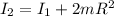 I_2=I_1+2mR^2