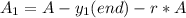 A_1=A - y_1(end) - r * A