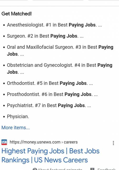Which is the most highest paid job in the world ?​