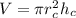 V = \pi r_c^2h_c