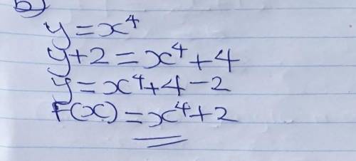 Someone plz help Which of the following equations represent f(x)=x^4 stretched vertically by a facto