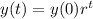 y(t) = y(0)r^t