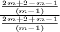 \frac{ \frac{2m+2-m+1}{( m- 1)} }{ \frac{2m+2+m-1}{( m- 1)}}