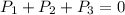 P_1+P_2+P_3=0