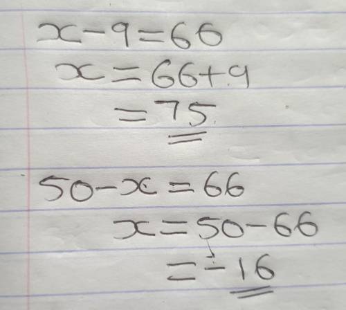 Consider the following 8 numbers, where one labelled x is unknown.

50, 22, 42, x, 30, 42, 9, 23
Giv