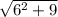 \sqrt{6^2+9}