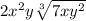 2x^2y\sqrt[3]{7xy^2}