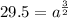 29.5=a^{\frac{3}{2} }