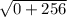 \sqrt{0+256}