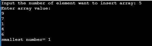 Write an application that finds the smallest of several integers. Assume that the first value read s