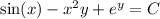 \sin(x) - x^2y + e^y = C