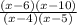 \frac{(x-6)(x-10)}{(x-4)(x-5)}