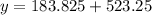 y=183.825+523.25