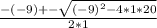 \frac{-(-9)+- \sqrt{(-9)^{2}-4*1*20 } }{2*1}