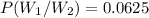 P(W_1/W_2)=0.0625