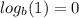 log_b(1)=0