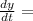 \frac{dy}{dt}=