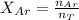 X_{Ar}=\frac{n_{Ar}}{n_T}