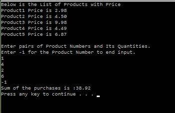 An online retailer sells five products whose retail prices are as follows: product 1, $$2.98; produc