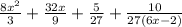 \frac{8x^2}{3} + \frac{32x}{9} +\frac{5}{27}  +\frac{10}{27(6x-2)}