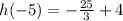 h(-5) = -\frac{25}{3} + 4