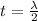 t=\frac{\lambda}{2}