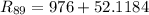 R_{89} = 976 + 52.1184